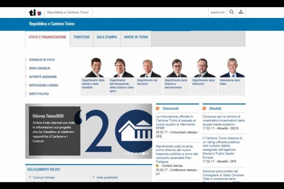 Il Cantone è tornato online (più o meno)