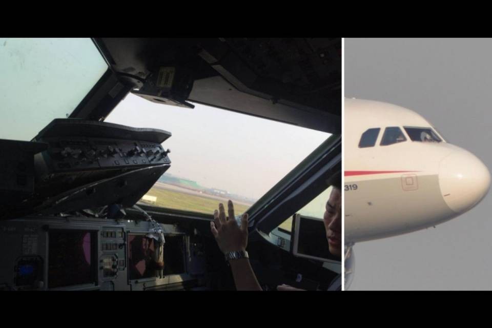 Si rompe vetro dell'aereo, paura a bordo