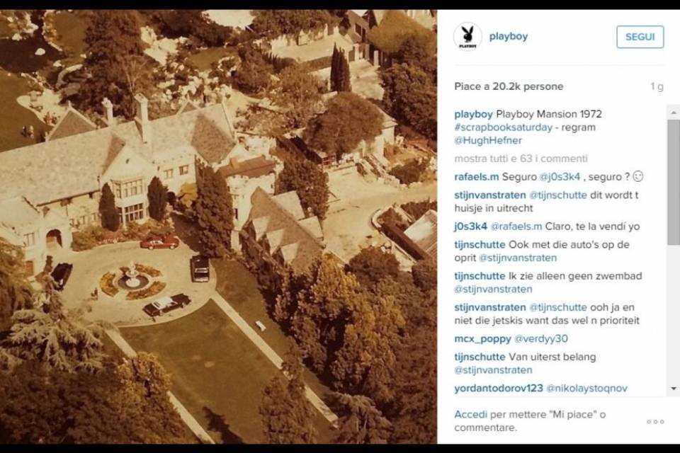 Hefner mette in vendita la Playboy Mansion