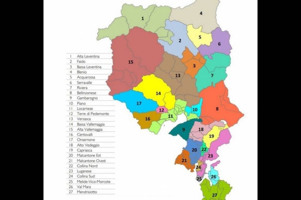 Il Ticino avrà 27 Comuni