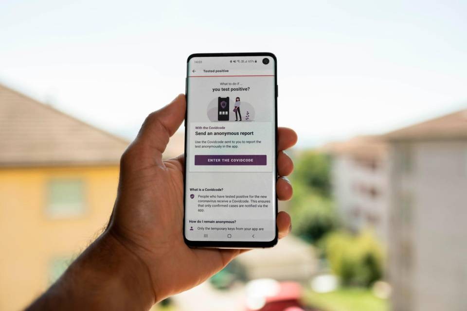 L’app di tracciamento Swisscovid. Foto EPFL