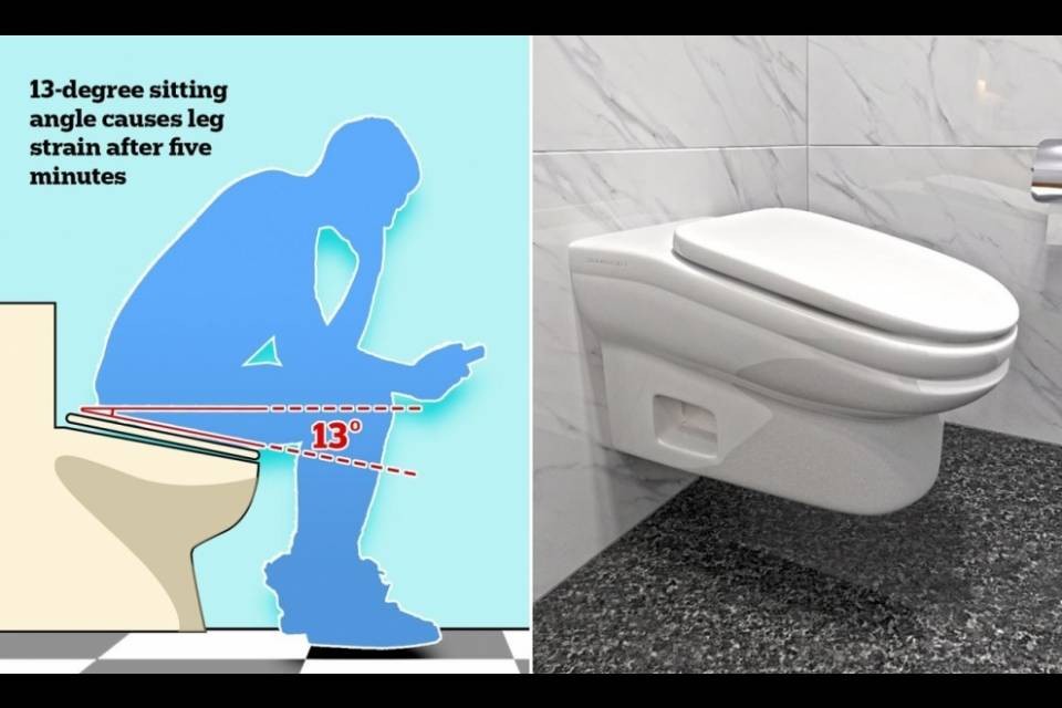 Dei WC inclinati per accorciare le pause dei dipendenti