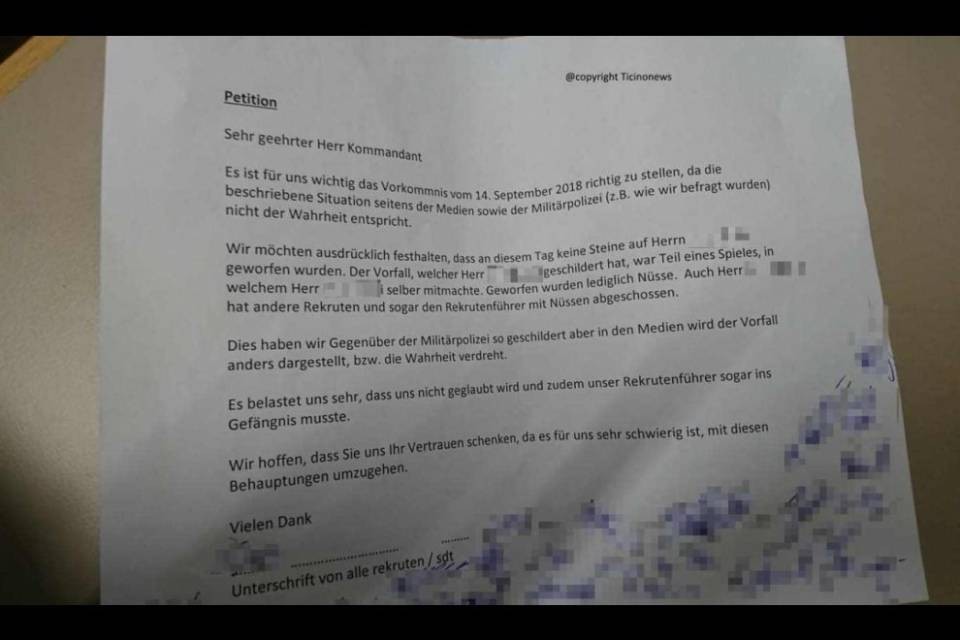 La sezione di Emmen scagiona il sergente: "Ingiusto sia in carcere"