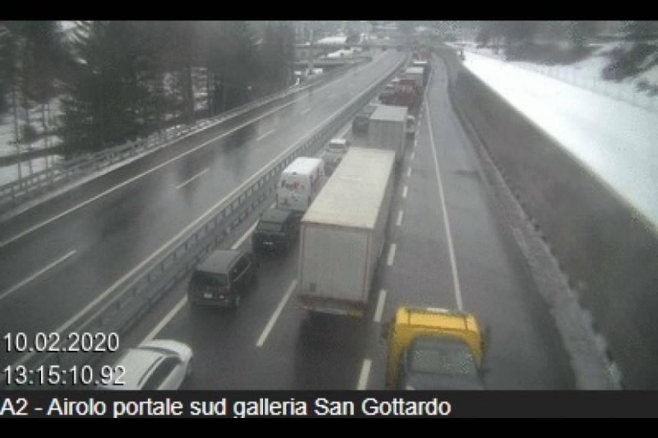 Tunnel del San Gottardo bloccato a causa di Sabina