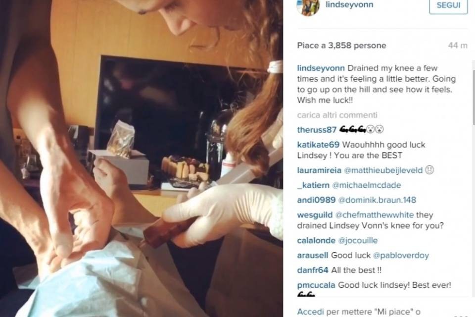 Lindsey Vonn sta meglio
