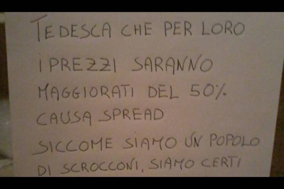 "Italiani scrocconi? Per i clienti tedeschi prezzi maggiorati"
