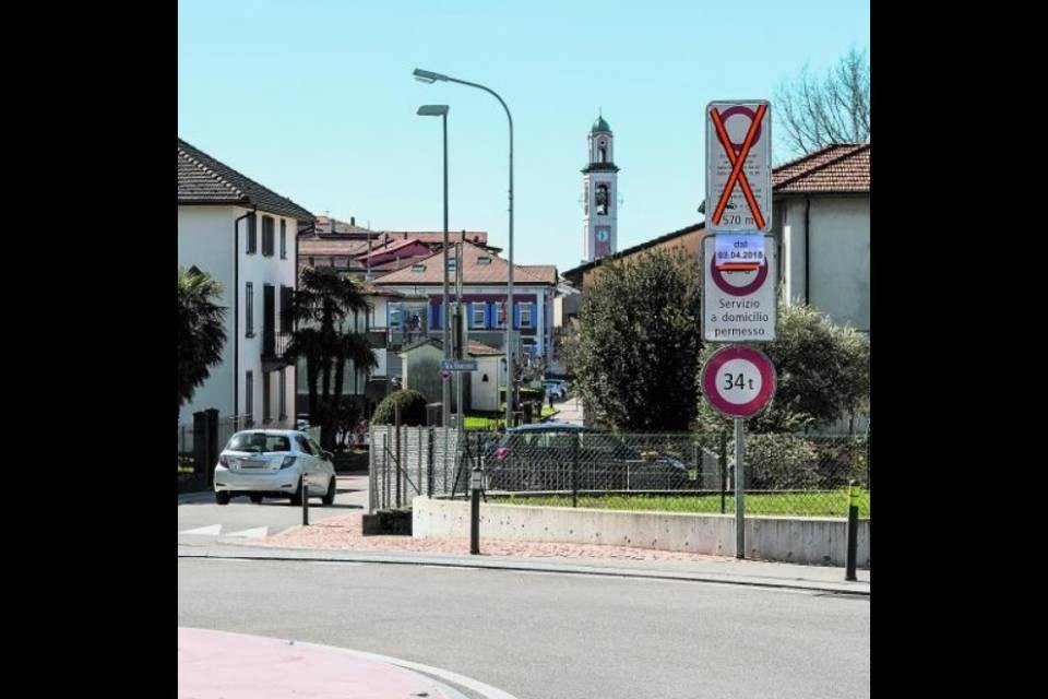 Reintrodotto il divieto di transito su Via San Giorgio a Coldrerio