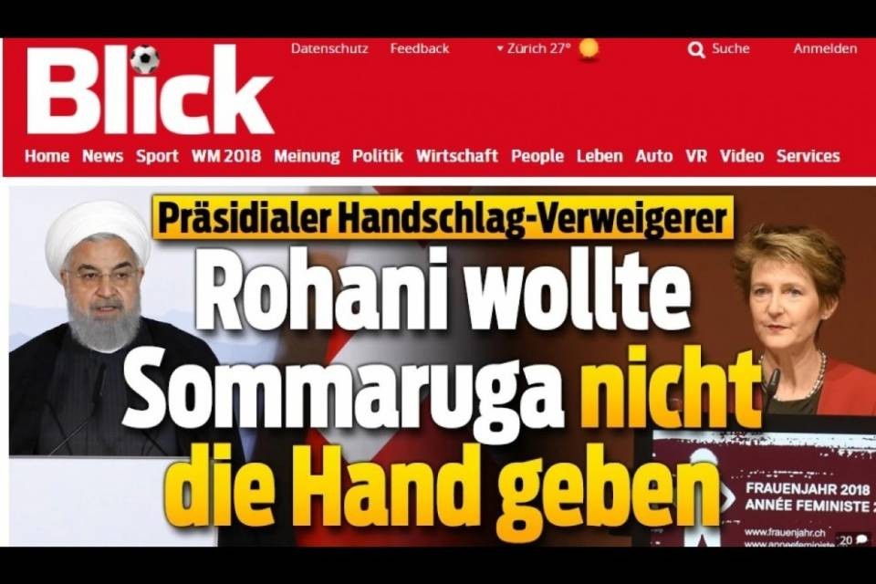 Rohani, niente stretta di mano con Simonetta Sommaruga