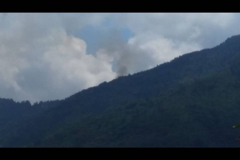 Incendio di bosco sui Monti di Laura