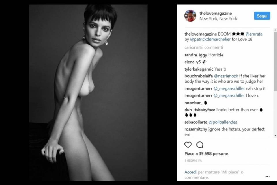 "Emily, sei troppo magra, mangia"