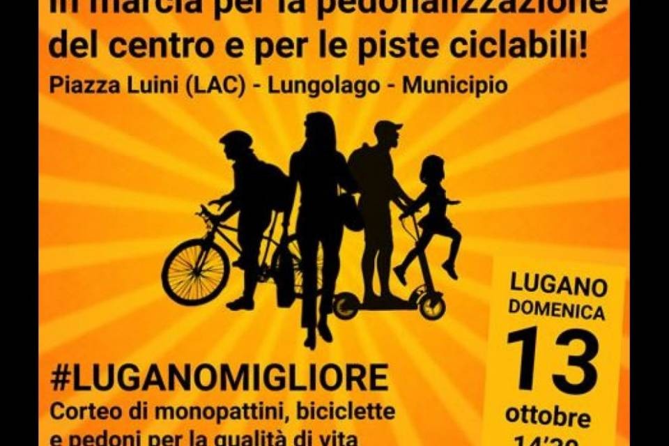 A Lugano arriva la manifestazione ciclopedonale