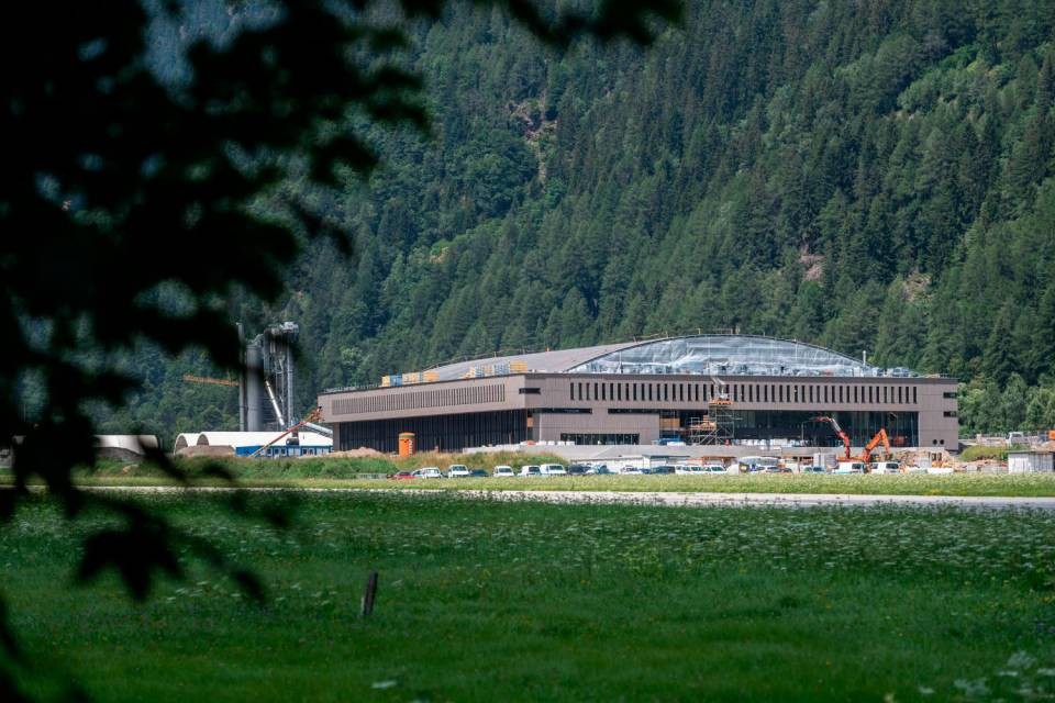Il cantiere della nuova Valascia. Immagine scattata lo scorso 21 luglio. CdT/Chiara Zocchetti