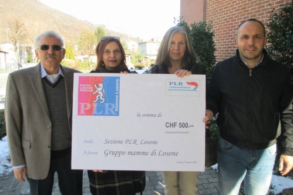 500 franchi alle mamme di Losone