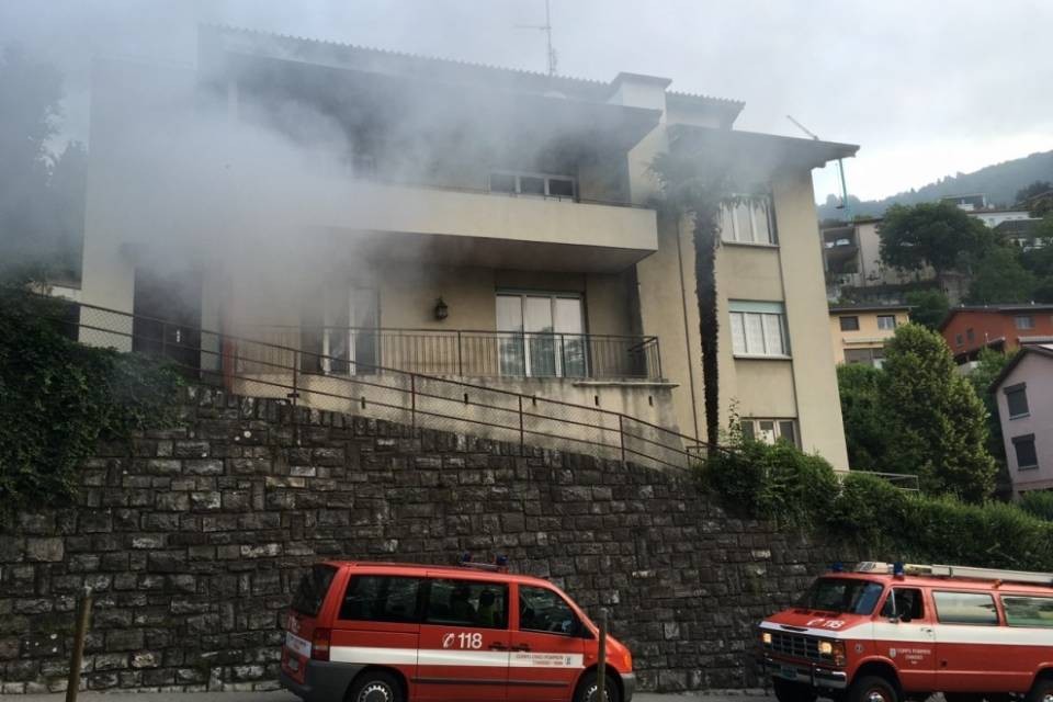 Incendio in una casa a Vacallo