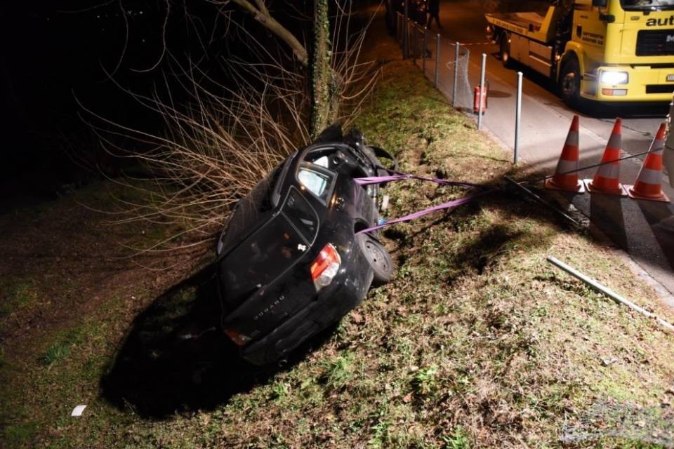 Perde il controllo e finisce contro un albero, un ferito