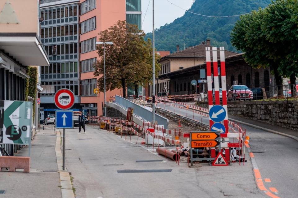 Il futuro cantiere in centro. Immagine CdT/Chiara Zocchetti