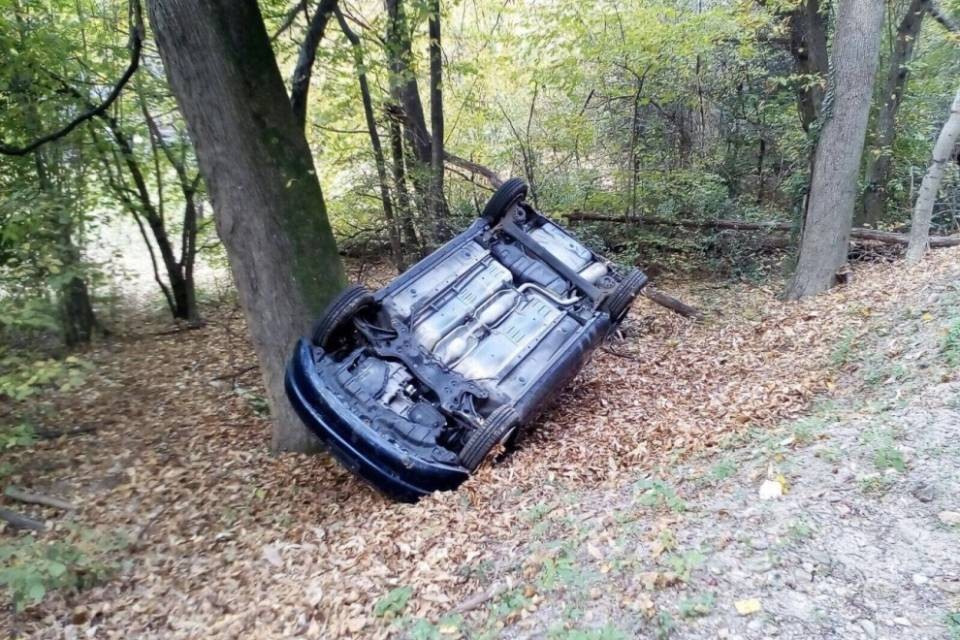 Esce di strada, si rovescia e termina contro una pianta