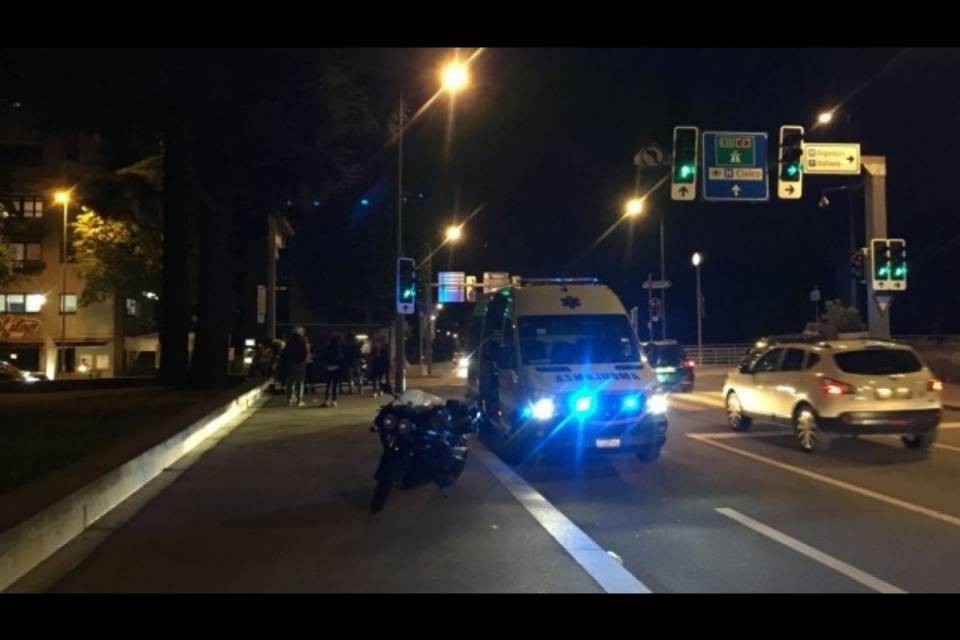 Scontro tra ciclista e motociclista a Lugano