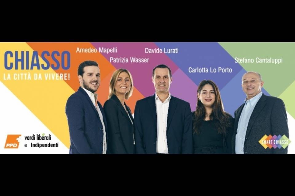Chiasso, pronta la squadra PPD+GG, verdi liberali e Indipendenti