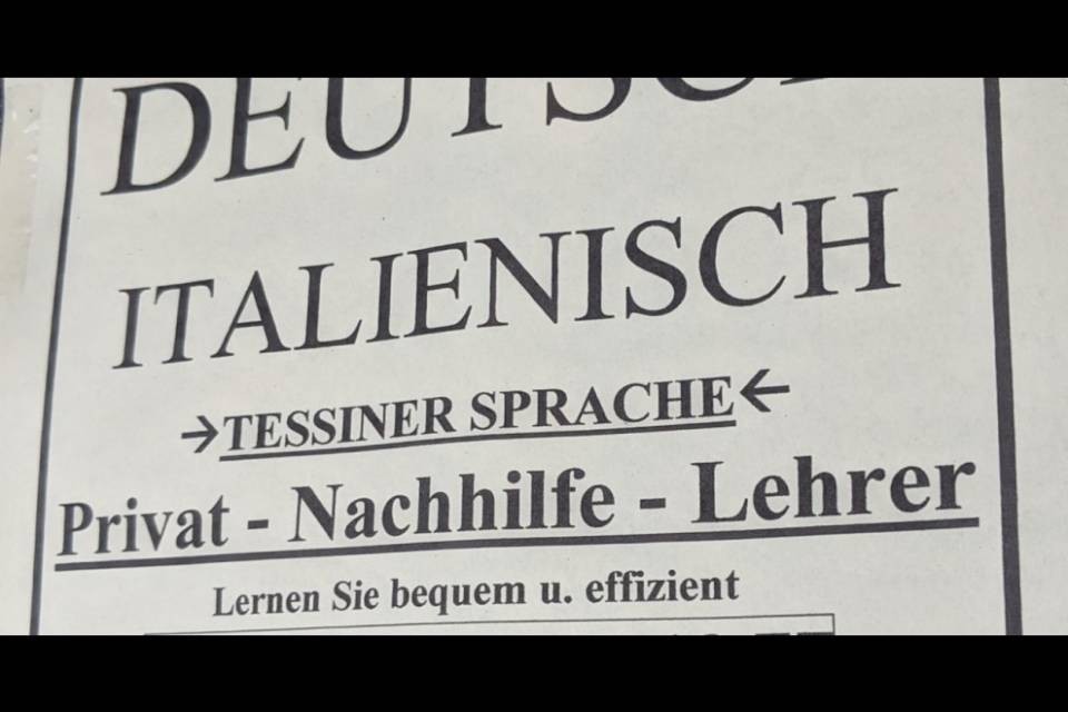 A Zurigo spunta un corso di... "Tessiner Sprache"