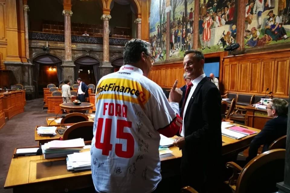Lombardi a Berna con la maglia di Fora