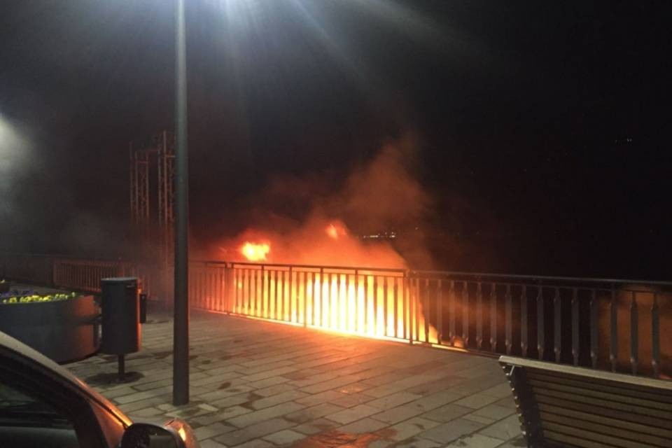 Incendio a Campione: il video di un lettore