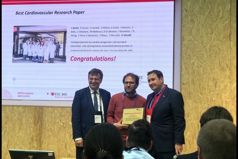 Al Cardiocentro il premio della Società Europea di Cardiologia