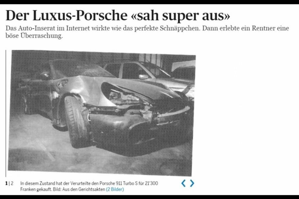 Confederato truffa ticinese con una Porsche
