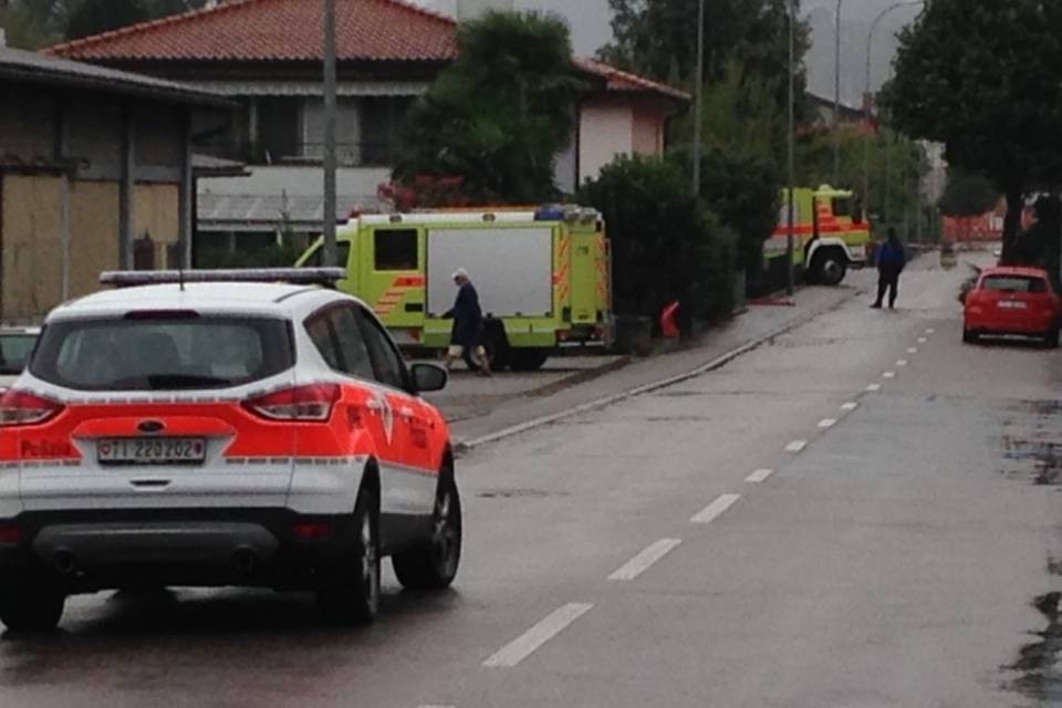 Incendio a Giubiasco