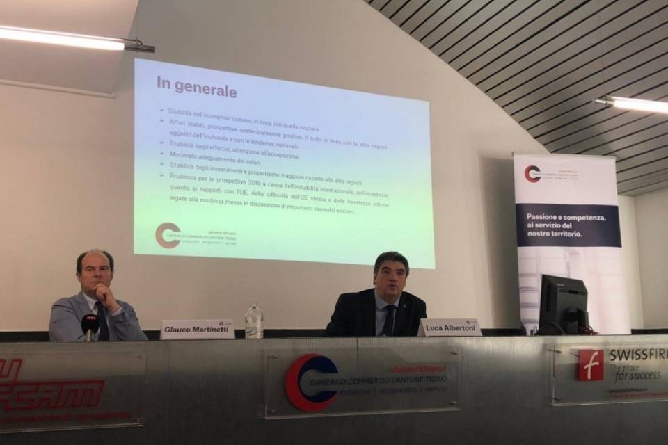 Positivo l'andamento dell'economia ticinese