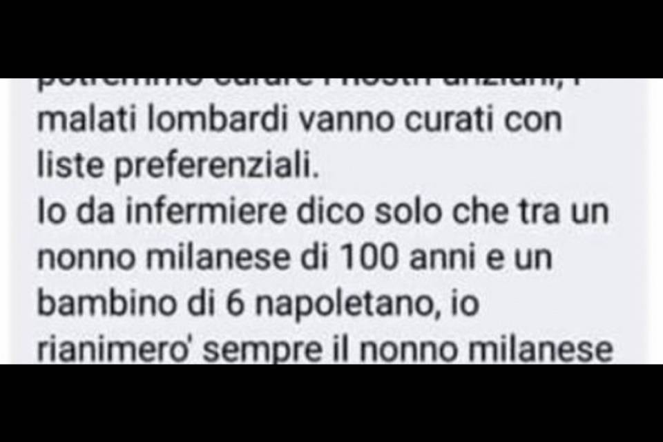 "Tra un nonno milanese e un bimbo napoletano salverei il primo"