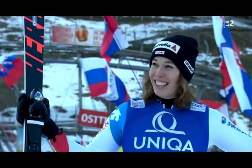 Primo podio in slalom per la Gisin!