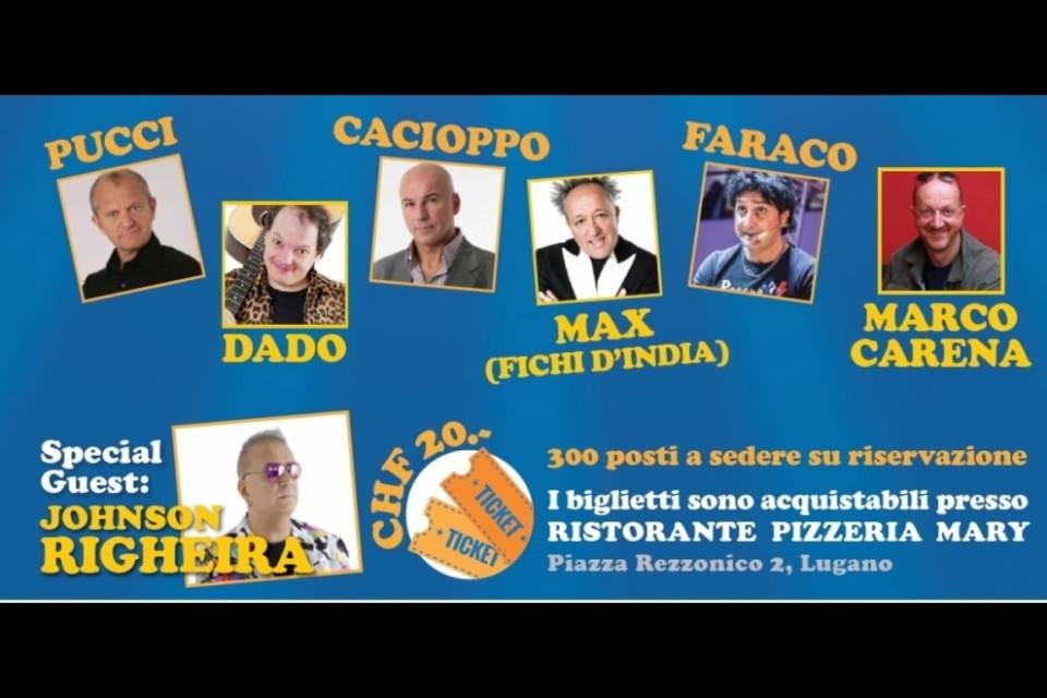 A Lugano la grande comicità con "Risate in Piazza”