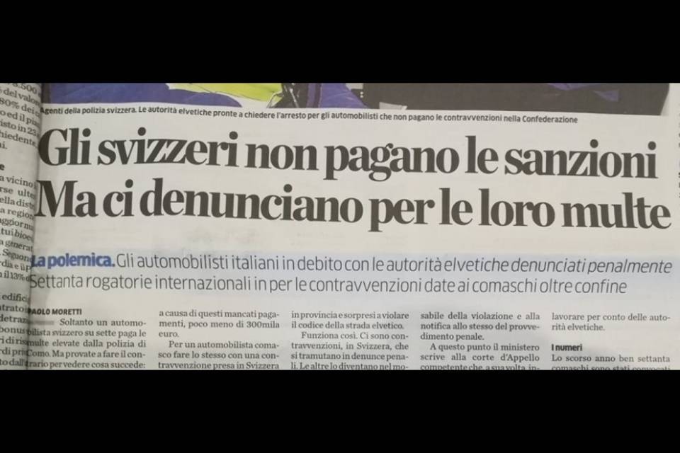 "Provate a prendere una multa in Svizzera..."
