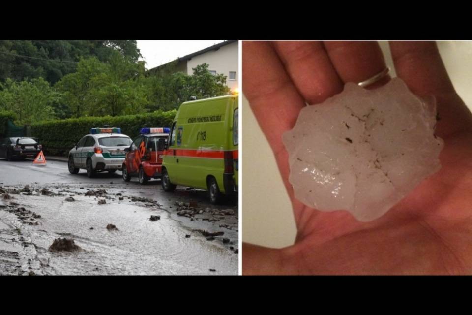 Lugano, danni milionari a causa della grandine