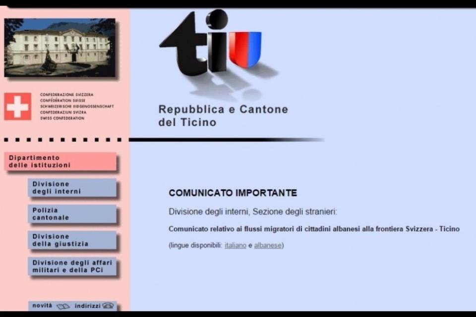 Il Dipartimento delle istituzioni online da 20 anni