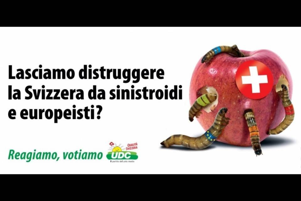 I manifesti dell'UDC nell'occhio del ciclone