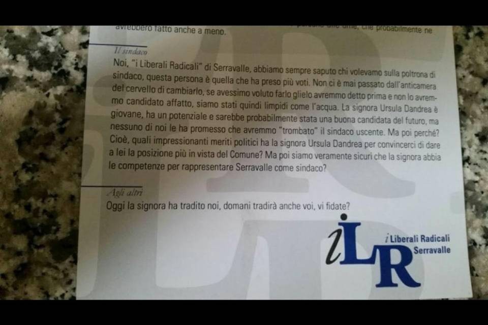 "Traditrice inaffidabile"