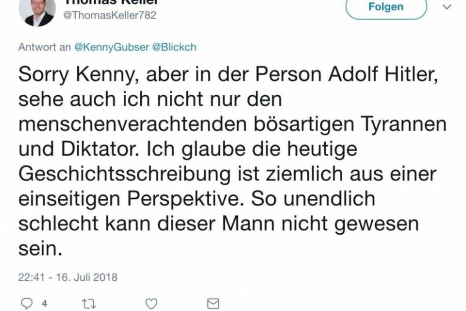 "Hitler? Così malvagio non deve essere stato..."