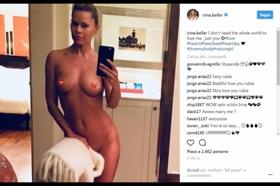 Irina Beller di nuovo troppo nuda per Instagram