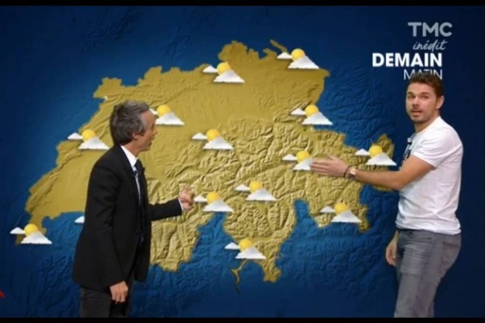 Wawrinka presenta la meteo svizzera... in Francia