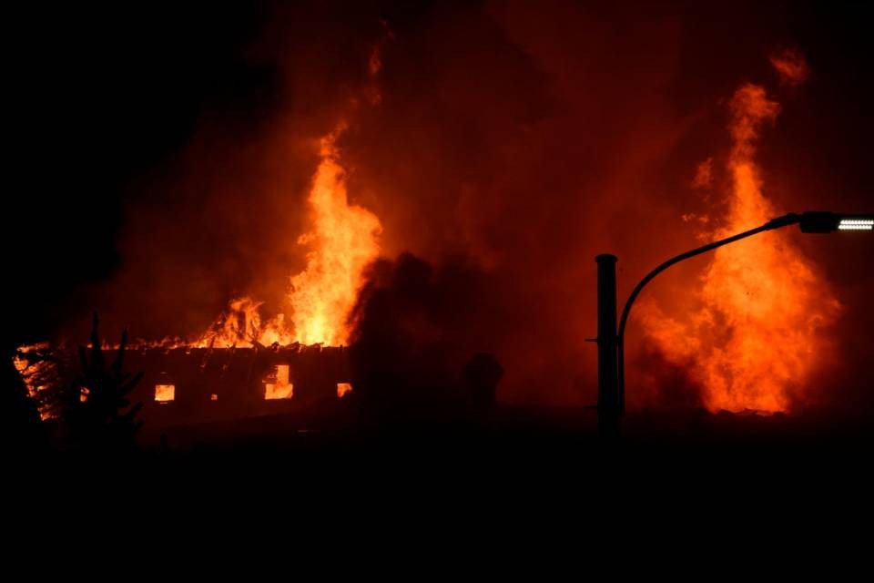 Incendio al Mulino di Maroggia 23 novembre 2020