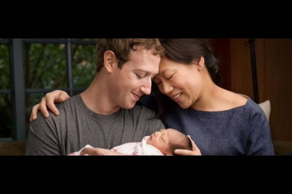 Zuckerberg diventa papà e regala 45 miliardi