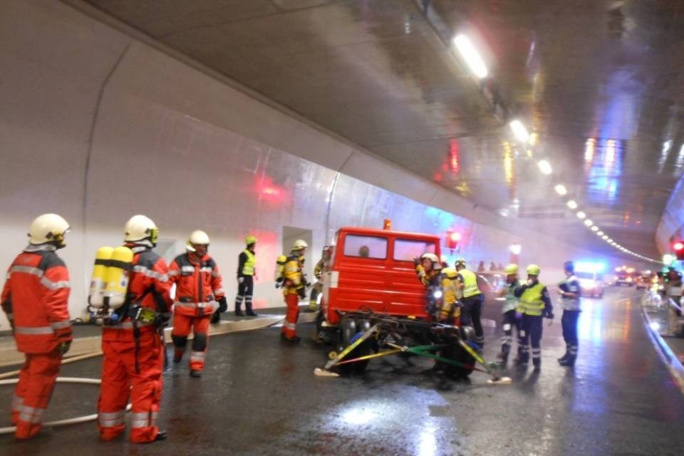 Roveredo, riuscita l'esercitazione in galleria