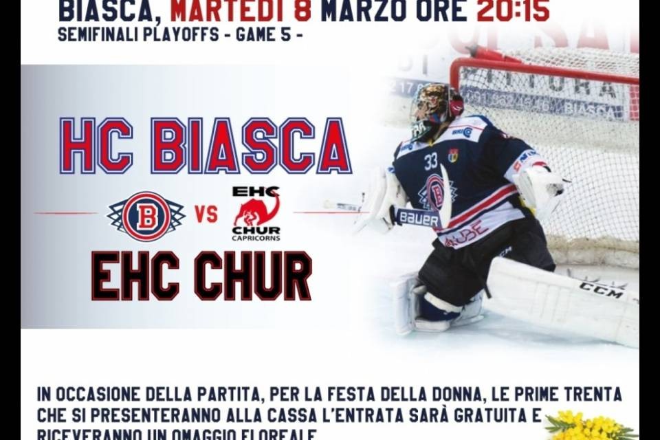 Biasca, domani la decisiva gara5