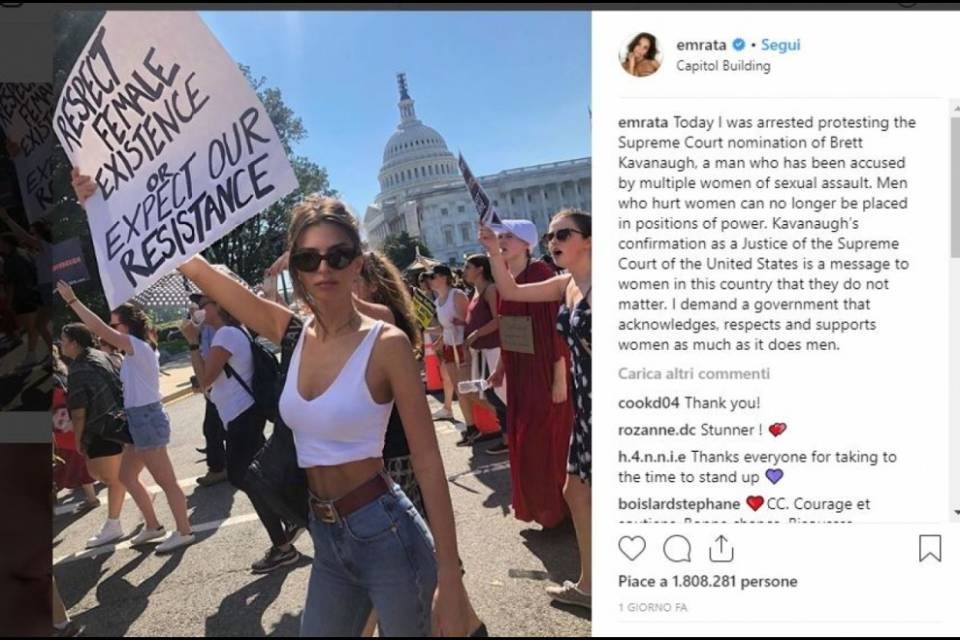 Emily Ratajkowski arrestata dalla polizia