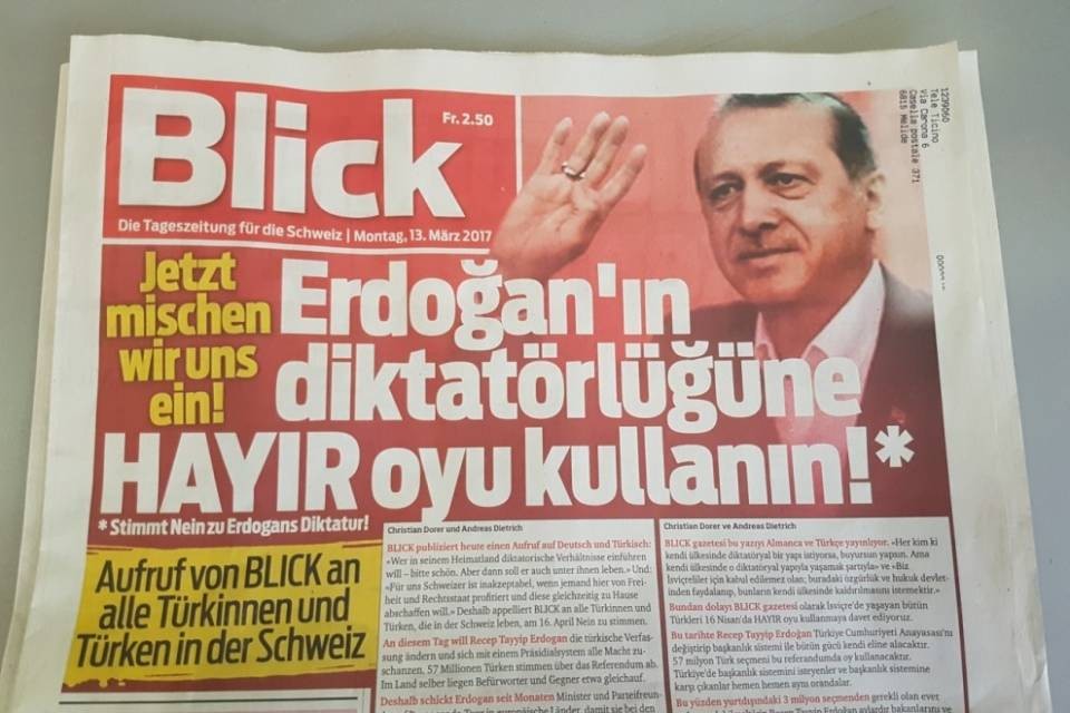 Il Blick contro Erdogan