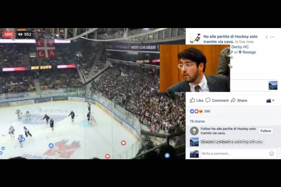 Ritrasmettere le partite su FB? Si rischia grosso