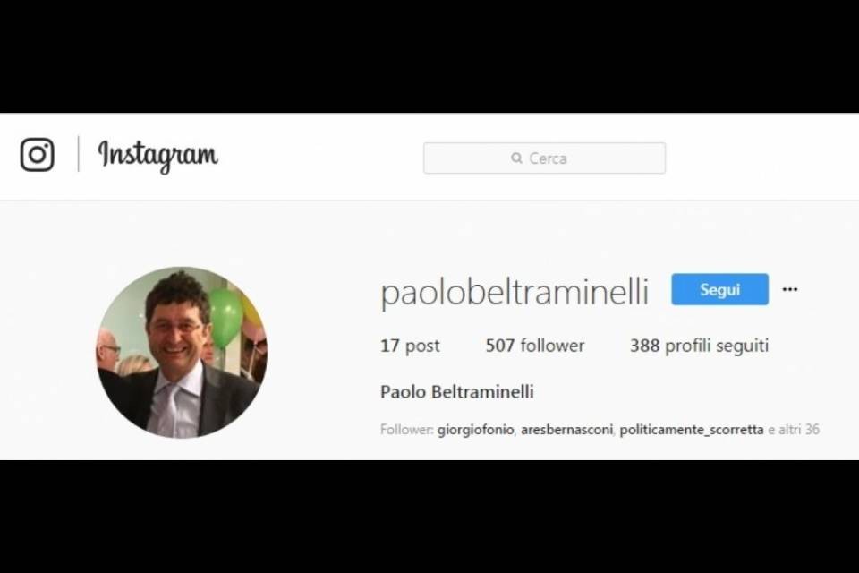 Paolo Beltraminelli sbarca su Instagram
