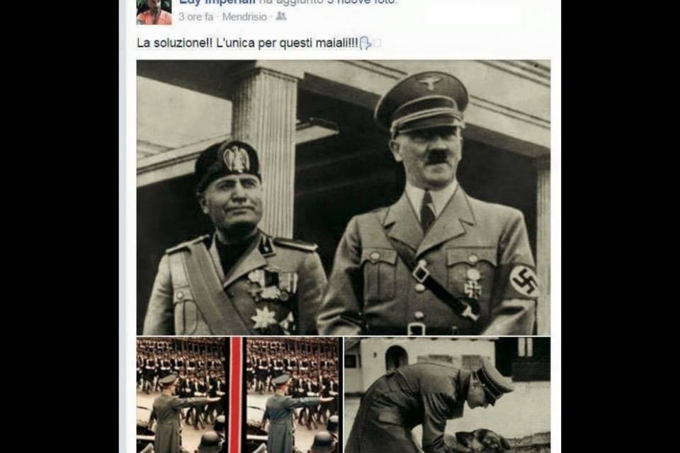 Post razzisti, già punito il sergente